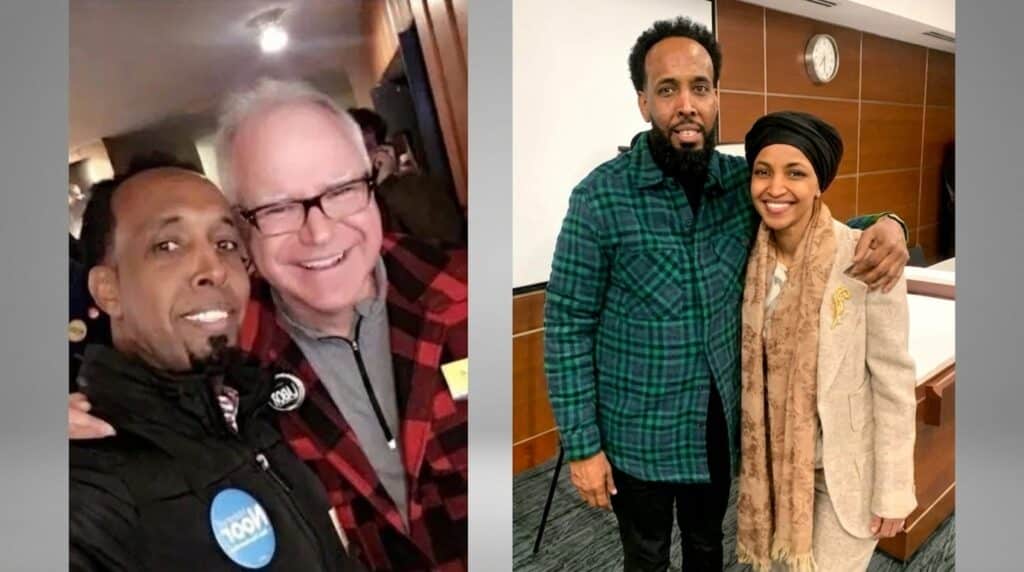 Photos Link Somali Migrant Fraudster with Minnesota Leaders Tim Walz & Ilhan Omar